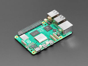 Angled shot of green microcontroller.