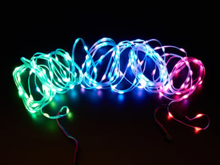 Demo Shot of the LED RGB Pebble Pixel, Addressable string light/DC5V, 200 LED/pcs.