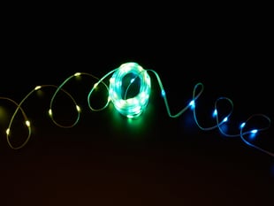 Demo Shot of the LED RGB Pebble Pixel, Addressable string light/DC5V, 100 LED/pcs.