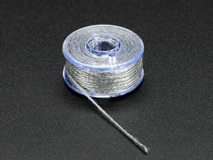 Spool of Stainless Thin Conductive Yarn / Thick Conductive Thread - 30 ft