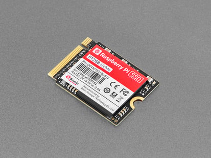 Angled Shot of the Raspberry Pi 512GB SSD.