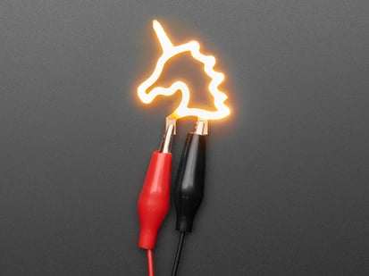 Demo Shot of the Unicorn LED Filament Powered On.