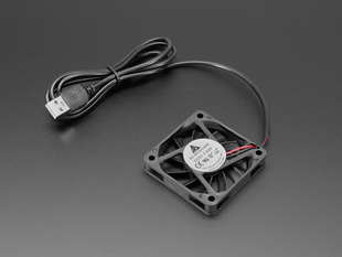 Angled shot of USB fan with cable.