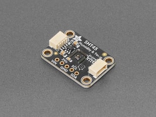 Angled shot of rectangle-shaped, sensor breakout board.