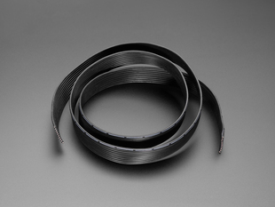 Coiled silicone ribbon cable.