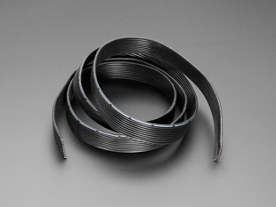 Coiled silicone ribbon cable.