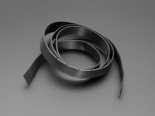 Coiled silicone wiring ribbon cable.
