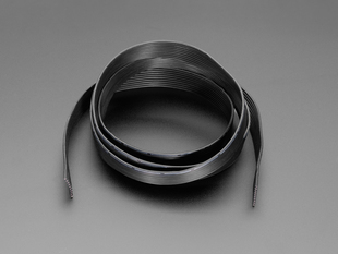 Semi-coiled silicone wiring ribbon cable.