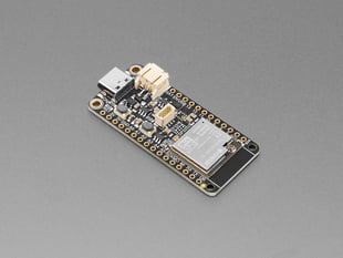 Angled shot of rectangular microcontroller with wFL connector.