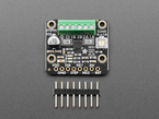 Top Down Top Shot of the Adafruit STSPIN220 Stepper Motor Driver Breakout Board with Included 8pin Header.