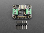 Top Down shot of black, rectangular LED driver board with 6-pin header.