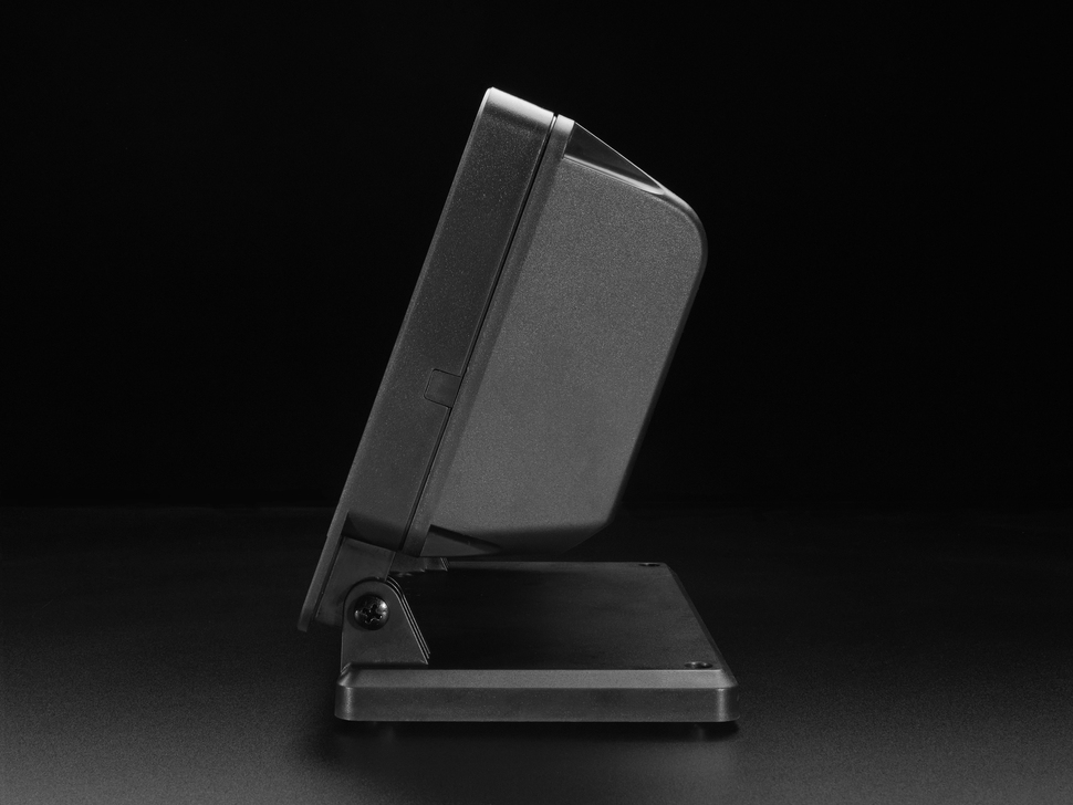 Side shot of assembled touchscreen enclosure.