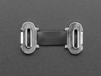 Overhead shot of a small, slim, 23mm long right angle USB C to USB C cable.