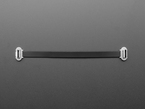 Overhead shot of a slim, 100mm long right angle USB C to USB C cable.