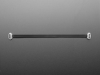 Overhead shot of a slim, 150mm long right angle USB C to USB C cable.