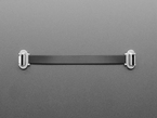 Overhead shot of a small, slim, 75mm long right angle USB C to USB C cable.
