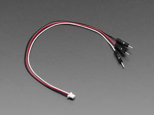 3-pin JST-SH plug header cable with red, black, and white headers.