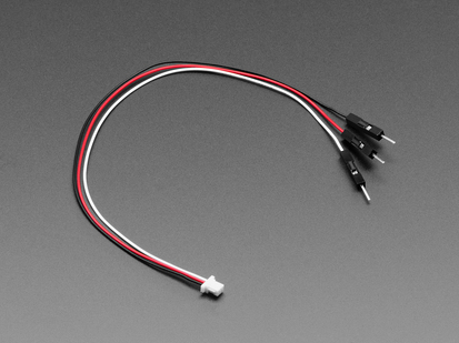 3-pin JST-SH plug header cable with red, black, and white headers.