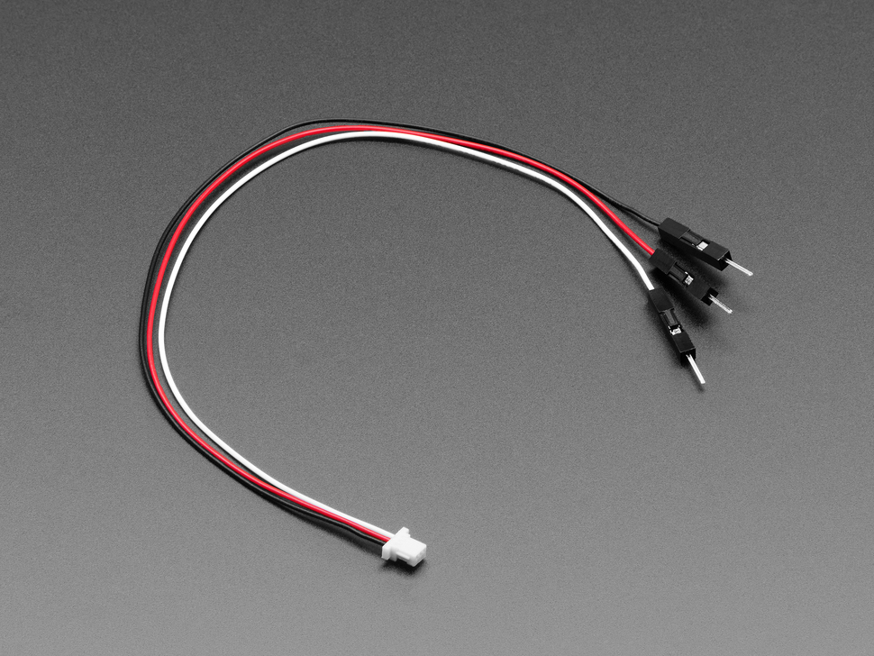 3-pin JST-SH plug header cable with red, black, and white headers.