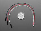3-pin JST-SH with socket headers cable with U.S. quarter for scale.