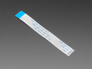 Angled shot of 100mm long, 24-pin FPC flex cable.