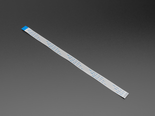 Angled shot of 24-pin 250mm long FPC ribbon cable.