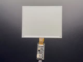 Video of a 5.85" monochrome electronic ink display transitioning
