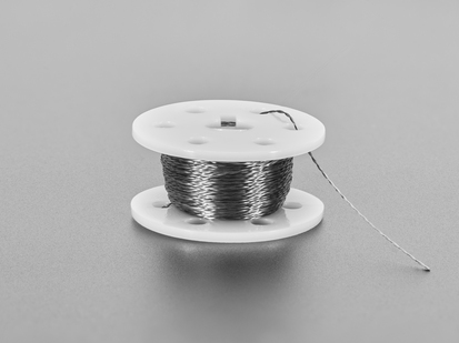Angled Shot of the Stainless Thin Conductive Thread - 2 ply - 23 meter/76 ft