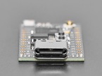 Close-up of USB-C connector on dev board.