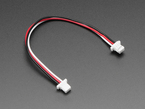 Angled Shot of theJ ST SH Compatible 1mm Pitch 3-pin Plug-Plug Cable - 100mm long.