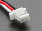 Close-up of JST-SH 3-pin plug connector.