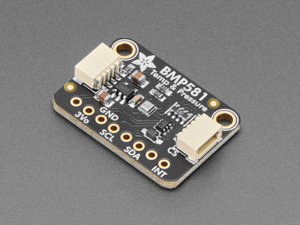 Angled Shot of the Adafruit BMP581 I2C or SPI Temperature Humidity Pressure Sensor - STEMMA QT.