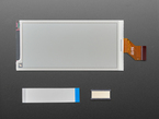 Blank 3.52" electronic ink display module with 50mm long FPC cable and a cable extender.