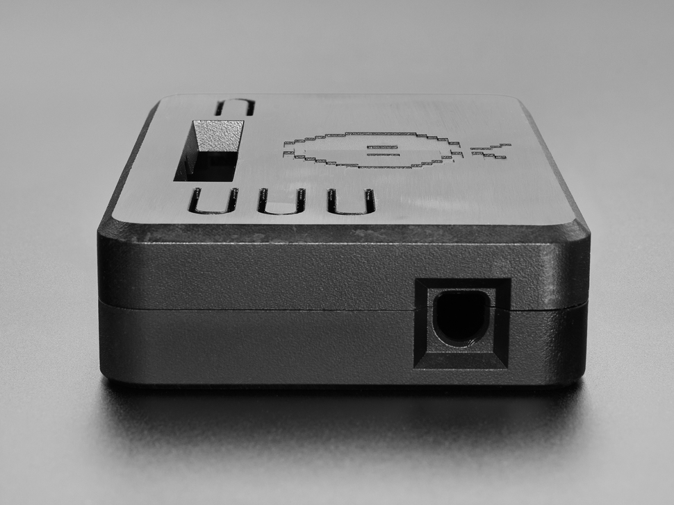 Side Profile Shot of the Snap-on Enclosure showing the opening for the Headphone Jack Side.