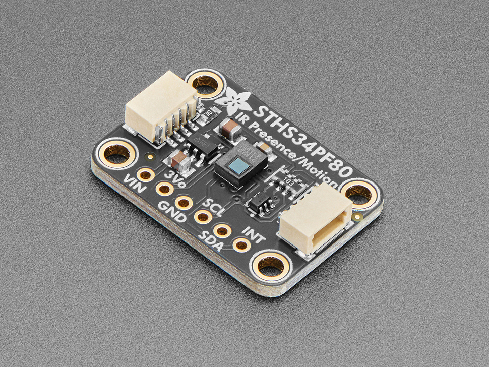 Angled Shot of the Adafruit STHS34PF80 IR Presence / Motion Sensor - STEMMA QT / Qwiic