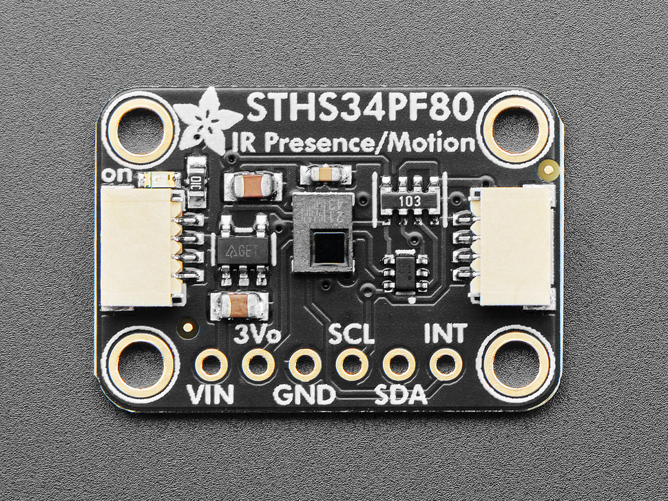 Top Down Front Shot of the Adafruit STHS34PF80 IR Presence / Motion Sensor - STEMMA QT / Qwiic