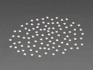 Angled Shot of the NeoPixel Nano 2020 RGB LEDs - 100-pack