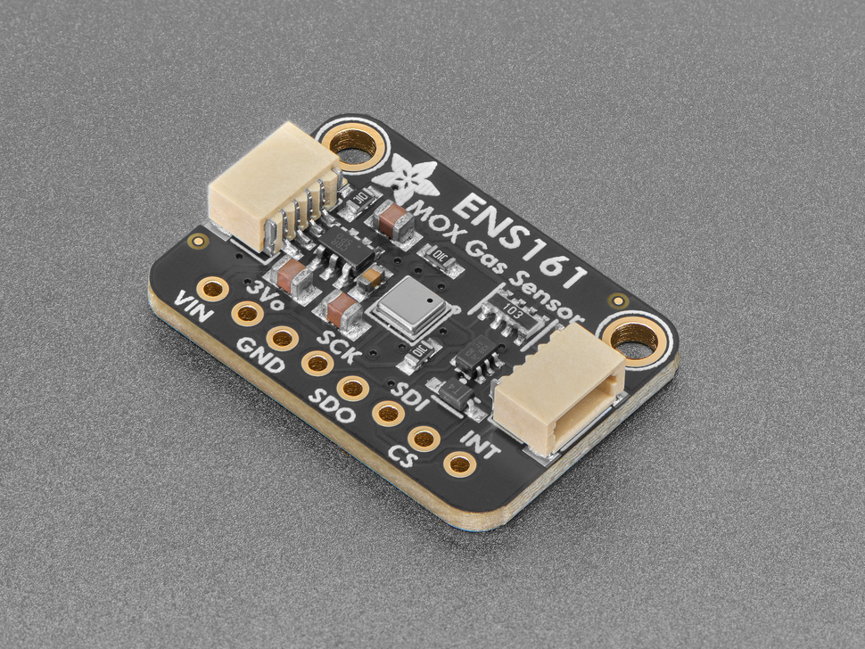 Black, rectangle-shaped MOX gas sensor breakout.