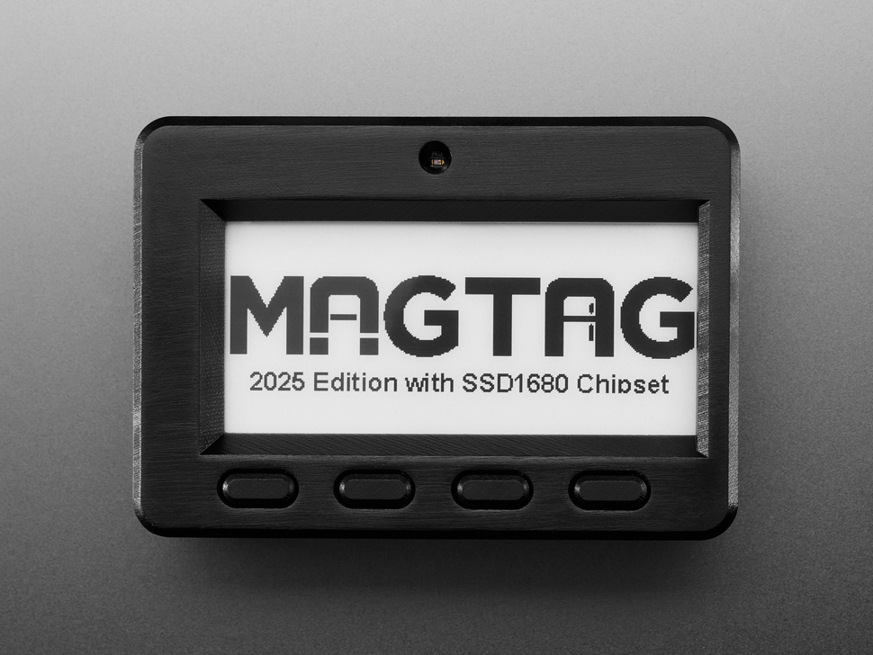 Demo Shot of the Adafruit MagTag Enclosure with the Magtag.