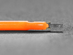Close-up of anode end of LED filament.