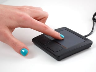 Finger touching Capacitive Trackpad Touchpad