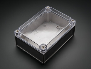 Large weatherproof enclosure with clear lid.