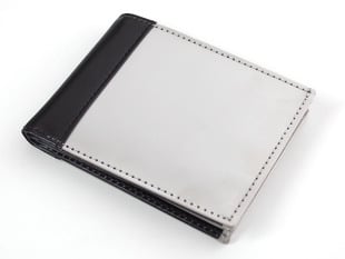Angled shot of RFID blocking protective wallet.